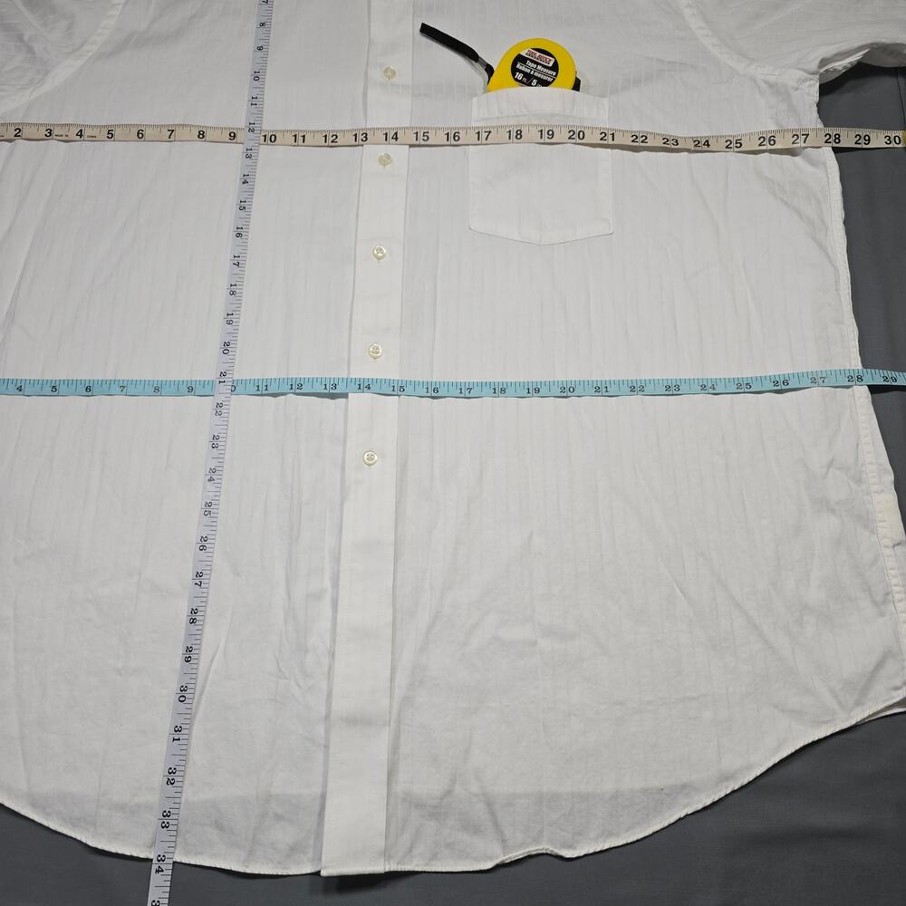 Donald J Trump White Shirt Long Sleeve Button Up Muted Stripe Mens Big Size 18.5 - Picture 5 of 7